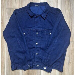 Vintage Brighton Blues Dark Blue Denim Jean Jacket - Men Size Small